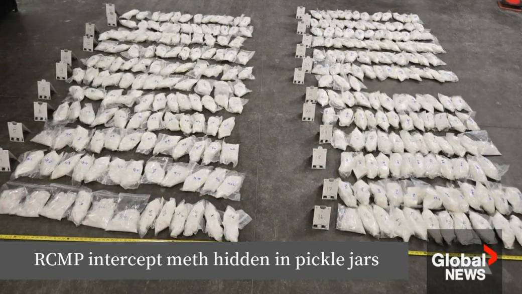 Click to play video: 'RCMP intercept meth hidden in pickle jars'