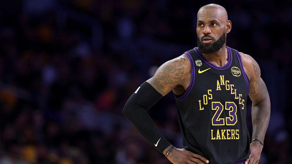 LeBron James #23 of the Los Angeles Lakers