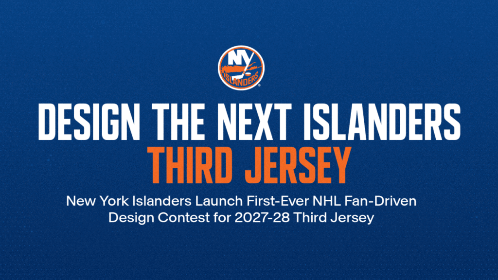 New York Islanders Launch First-Ever NHL Fan-Driven Design Contest for 2027-28 Third Jersey