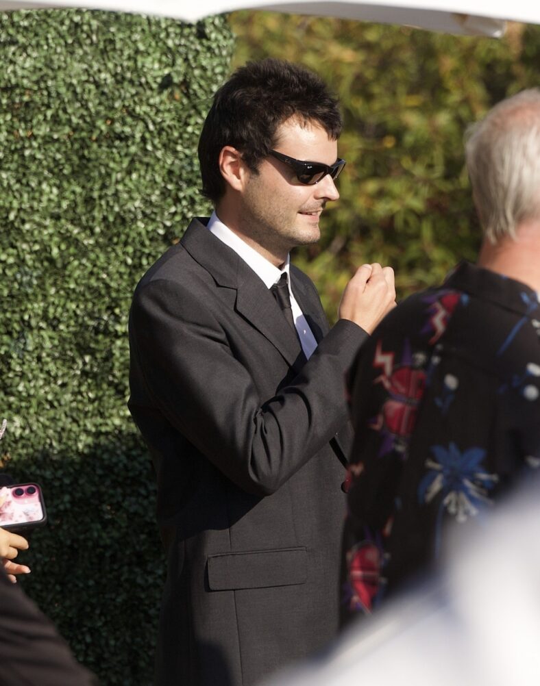 Duke Nicholson arrive for Matty Healy and Gabriette's wedding in Los Angeles