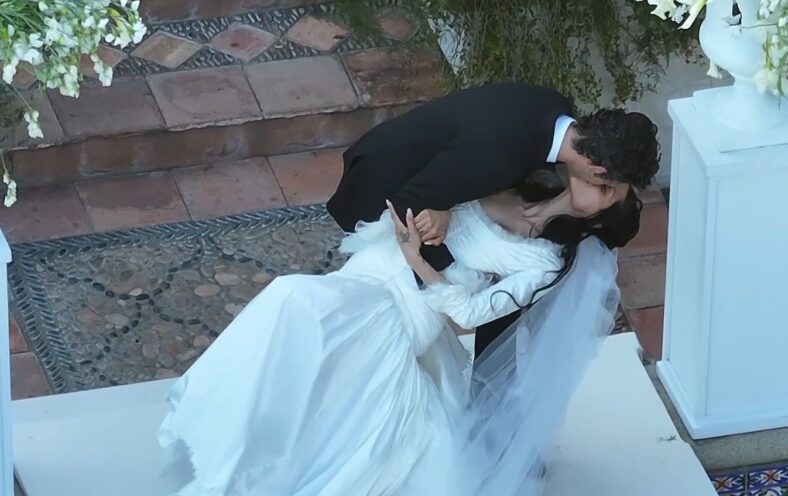 Matty Healy and Gabriette kiss after getting married in Los Angeles