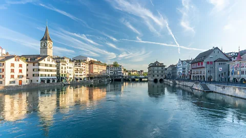 Getty Images Water is woven into Zurich's identity, from the Limmat River to the shores of Lake Zurich (Credit: Getty Images)