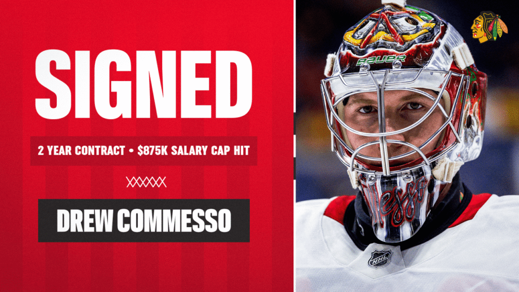 RELEASE: Blackhawks Agree to Terms With Goaltender Drew Commesso on Two-Year Contract RELEASE: Blackhawks Agree to Terms With Goaltender Drew Commesso on Two-Year Contract