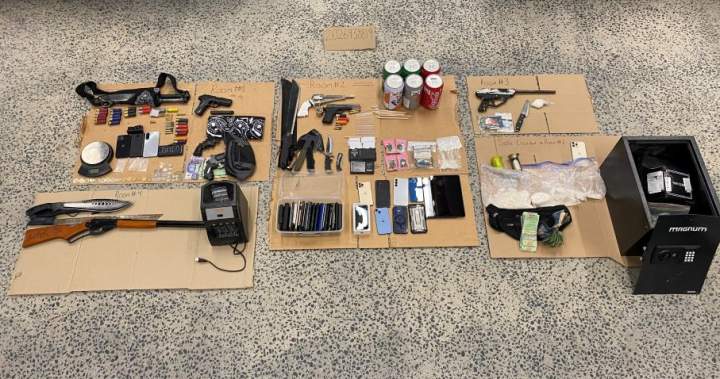 Guns, machetes and cellphones among items seized by northern Saskatchewan RCMP Guns, machetes and cellphones among items seized by northern Saskatchewan RCMP