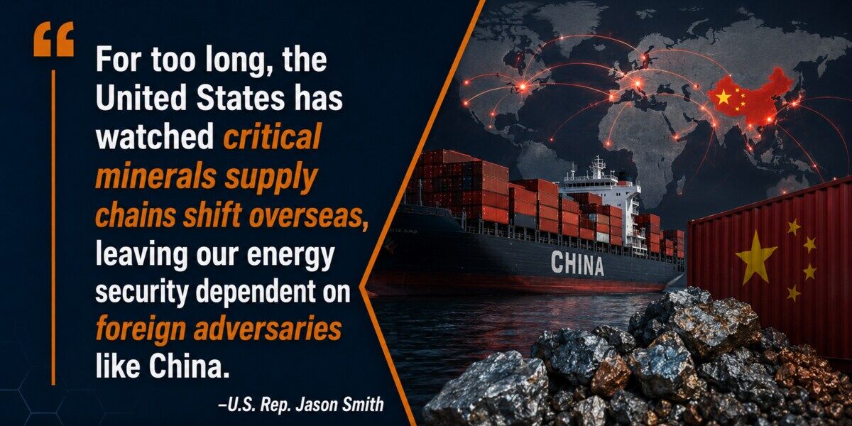 Rep%2E%20Jason%20Smith%20quote%20on%20U%2ES%2E%20critical%20mineral%20supply%20chains%20shifting%20to%20China%2E