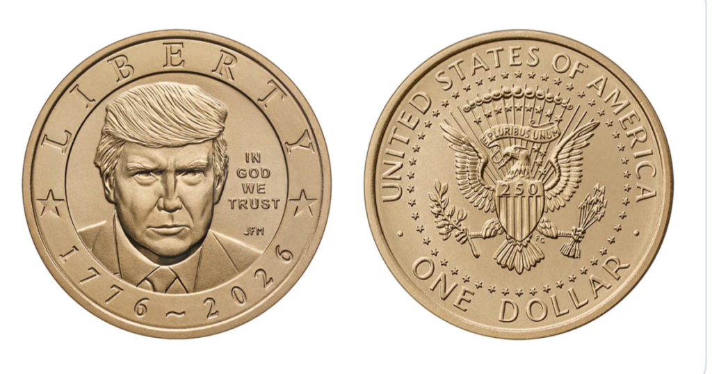 U.S. Mint to make $1 gold coin with Trump’s face on it U.S. Mint to make $1 gold coin with Trump's face on it