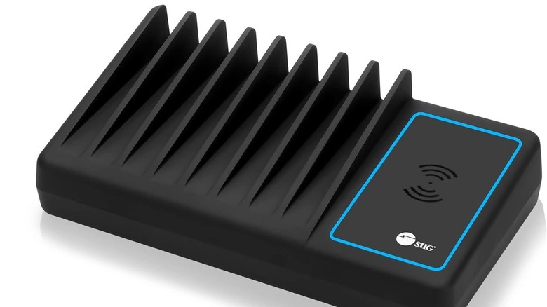 The SIIG 90W 10-Port USB Station on a white background