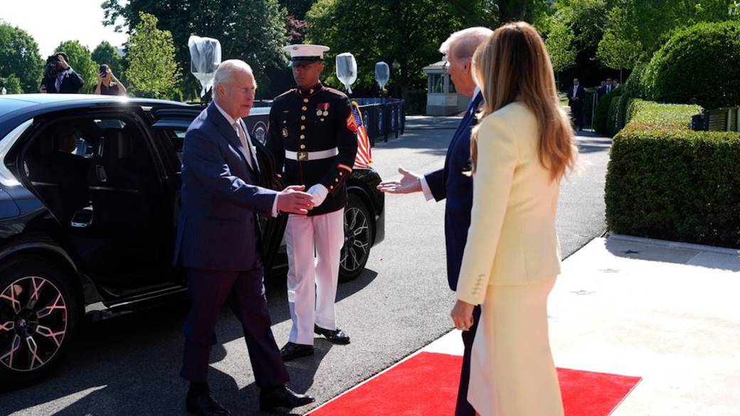Click to play video: 'Trump welcomes King Charles, Queen Camilla to White House on royals’ U.S. state visit'