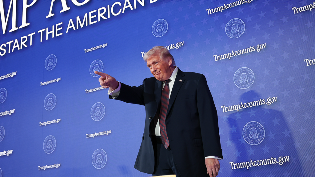 Trump rings NYSE, Nasdaq opening bells from White House to celebrate launch of Trump Accounts Trump rings NYSE, Nasdaq opening bells from White House to celebrate launch of Trump Accounts