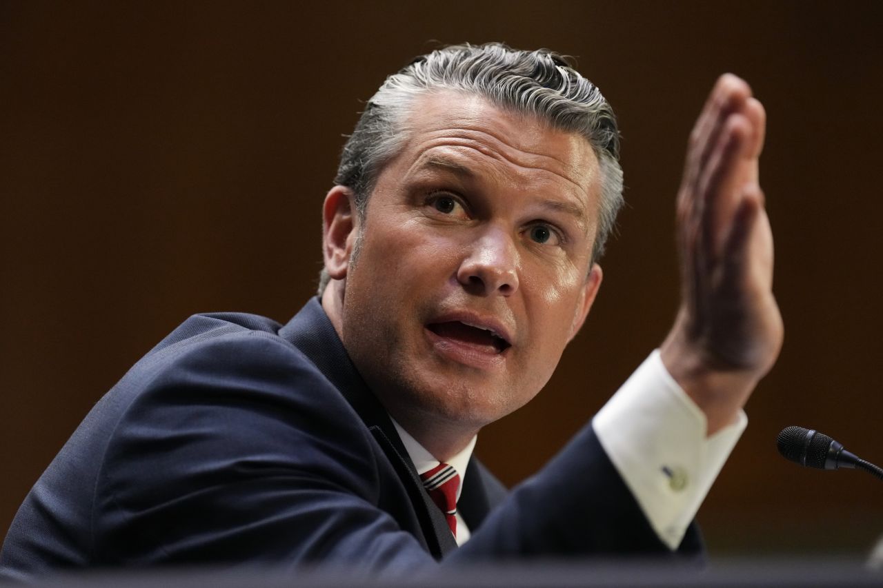 Defense Secretary Pete Hegseth testifies at a Senate Appropriations Committee hearing on July 21.