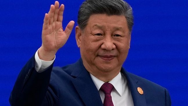 SHANGHAI, CHINA - JULY 17: Chinese President Xi Jinping waves as he arrives at the opening ceremony for the World AI Conference on July 17, 2026 in Shanghai, China. (Photo by Ng Han Guan-Pool/Getty Images)