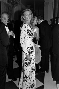 Nan Kemper attends a party at the British embassy in Washington, D.C., on October 3, 1983. (Photo by Guy DeLort/WWD/Penske Media via Getty Images)
