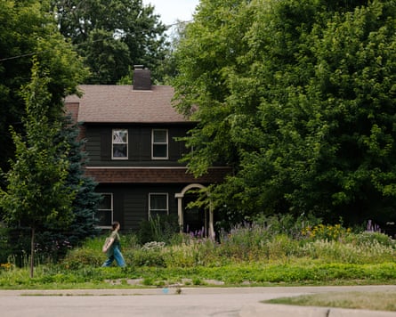 The house and wild garden in front
