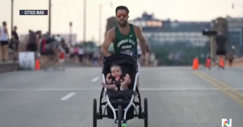 Good News: Dad breaks World Record for mile run while pushing stroller Good News: Dad breaks World Record for mile run while pushing stroller
