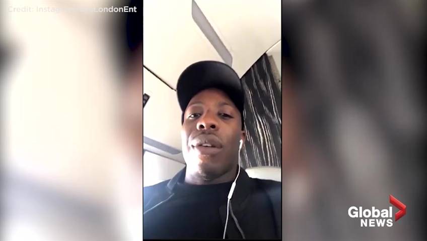 Click to play video: 'Post Malone’s manager Dre London shares videos from inside jet making emergency landing'