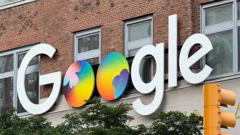 Getty Images Google logo on the side of a building.