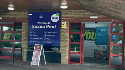 Central Bedfordshire Council Entrance of Saxon Pool in Biggleswade