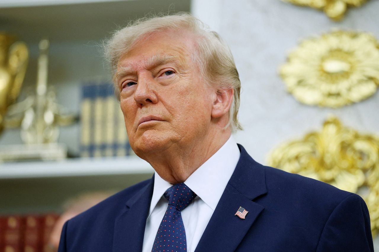 U.S. President Donald Trump attends an event in the Oval Office at the White House in Washington, D.C. on July 6.