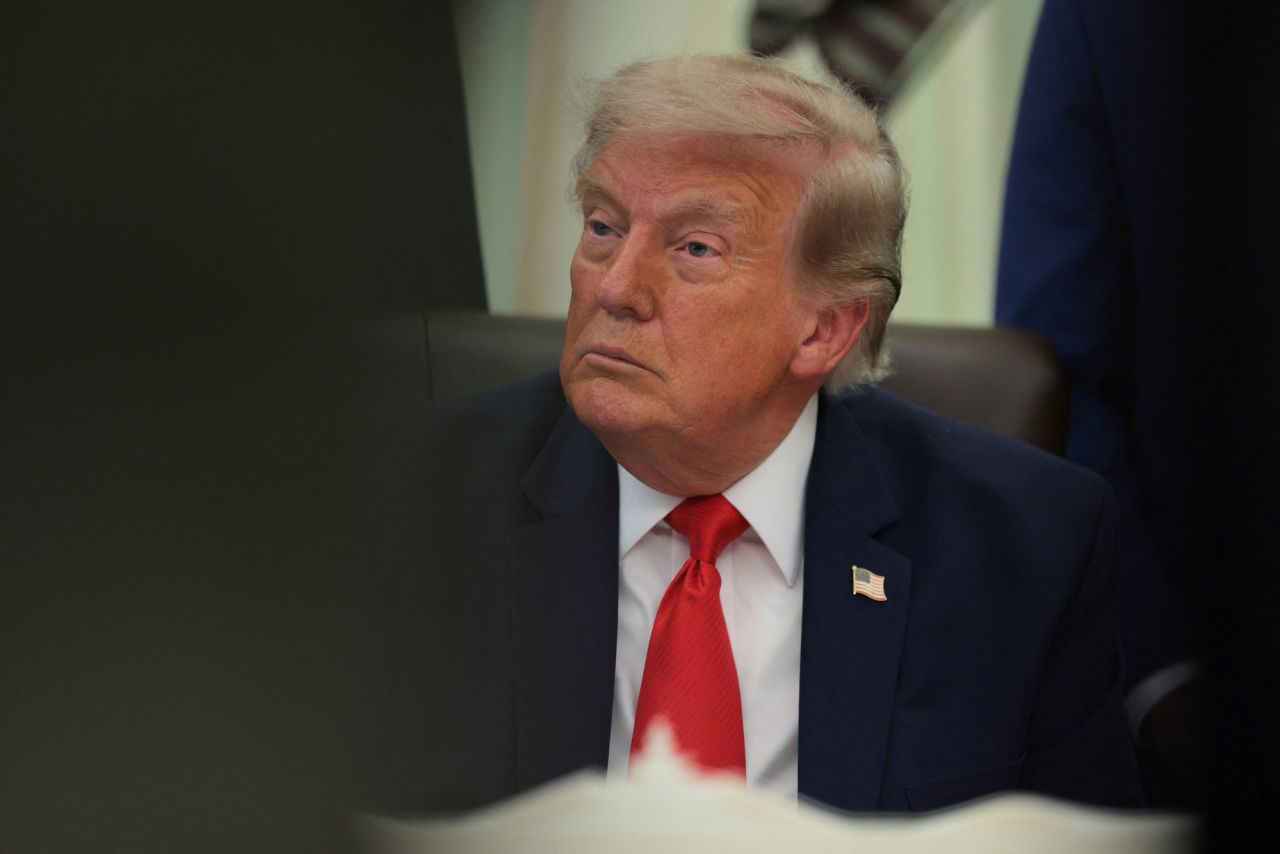 US President Donald Trump speaks at the White House in Washington, DC, on July 29.