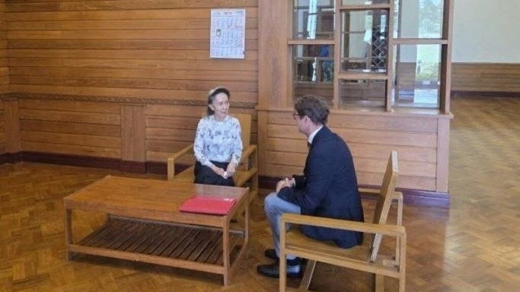 Detained Myanmar leader Suu Kyi has first foreign visitor in five years