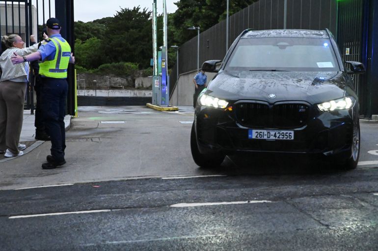 Alleged Irish crime gang boss Daniel Kinahan leaves the Special Criminal Court after appearing on charges of organised criminal activity following his extradition to Ireland from the United Arab Emirates (UAE), in Dublin [Reuters]