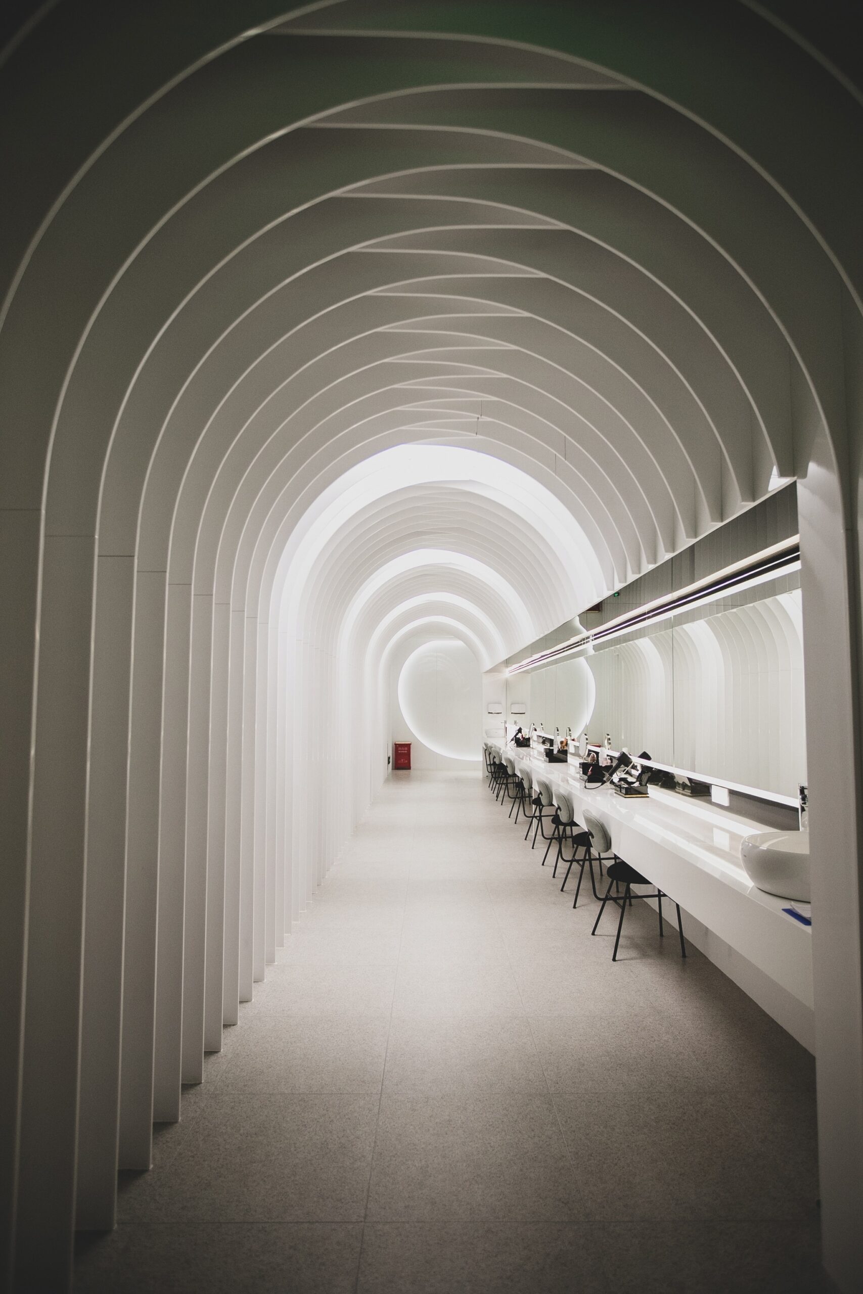 White, bright spa room