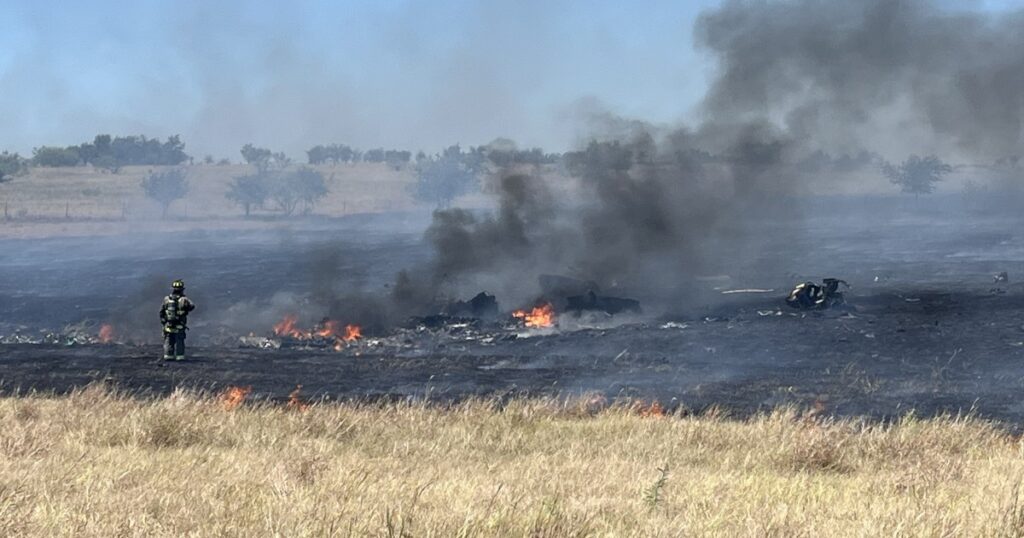 Two people are dead after a military helicopter crashes in Texas, sparking a fire Two people are dead after a military helicopter crashes in Texas, sparking a fire