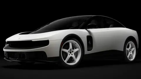 RM Sotheby's A white, custom version of the electric Ferrari Luce sold during a Sotheby's auction.