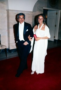 Ralph Lauren (L) and Ricky Lauren attend a state dinner at the White House in Washington, D.C., on May 31, 1976. (Photo by Fairchild Archive/WWD/Penske Media via Getty Images)