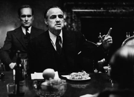 Robert Duvall and Marlon Brando in The Godfather