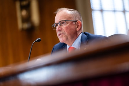 Man sits at congressional hearing