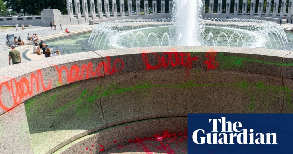 Woman arrested after second world war memorial in DC vandalized