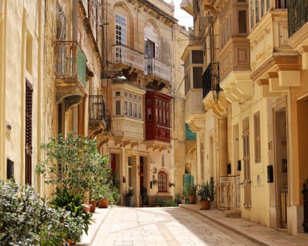 Narrow street in Valletta