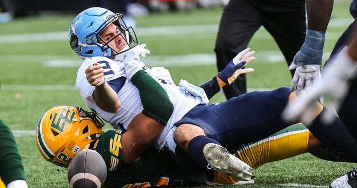 Edmonton Elks thump Toronto Argonauts 42-12 Edmonton Elks thump Toronto Argonauts 42-12