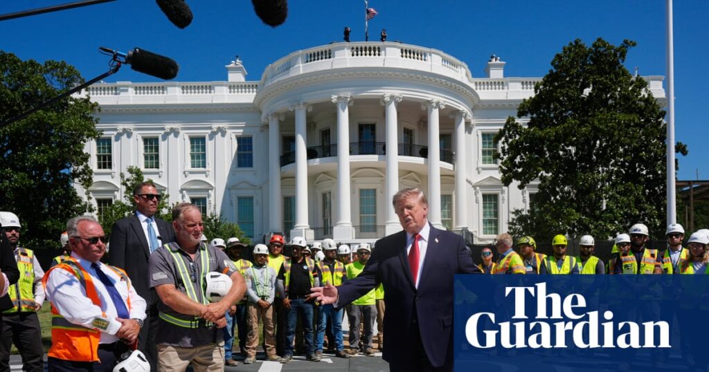 Trump shows off White House renovations and ornate new helipad Trump shows off White House renovations and ornate new helipad