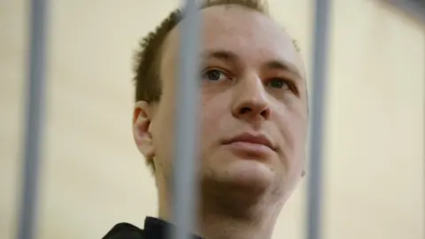 Reuters Robert Gilman in a prison in Russia in April 2026