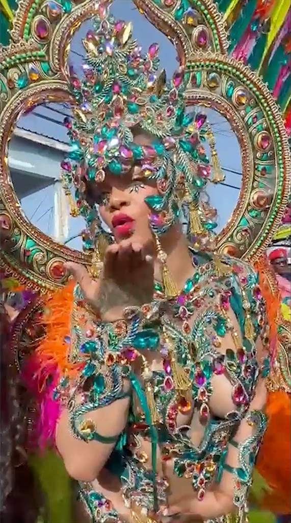 Rihanna's Full Carnival Look in Barbados Is Her Biggest Fashion Piece Yet