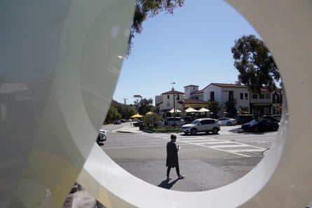 a person crossing the street