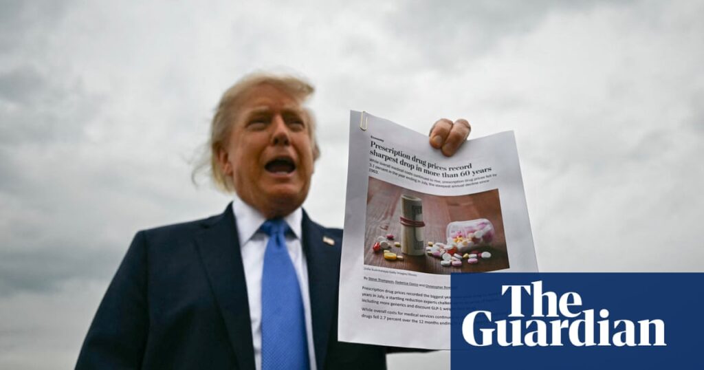 Trump shows off article on lower drug prices that says Biden deserves credit, not him Trump shows off article on lower drug prices that says Biden deserves credit, not him