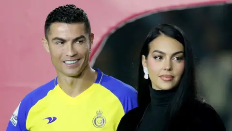 Reuters Cristiano Ronaldo with his partner Georgina Rodriguez at Mrsool Park, Riyadh, Saudi Arabia on 3 January 2023