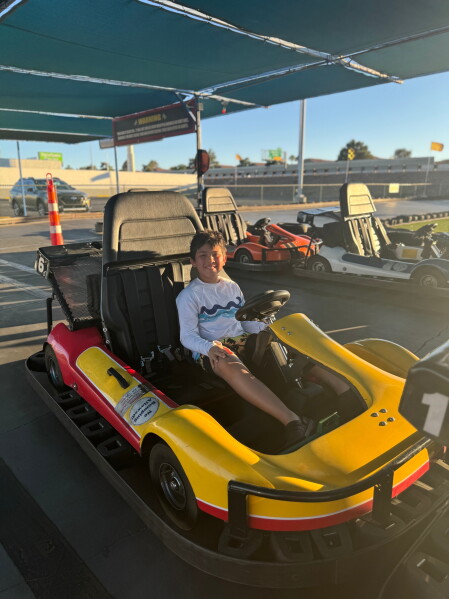 This undated photo taken and provided by Sumit Rai shows his son, Nathaniel, 10, who was the one rescued Saturday, July 25 2026, in Santa Cruz by the teen lifeguard. (Sumit Rai via AP)