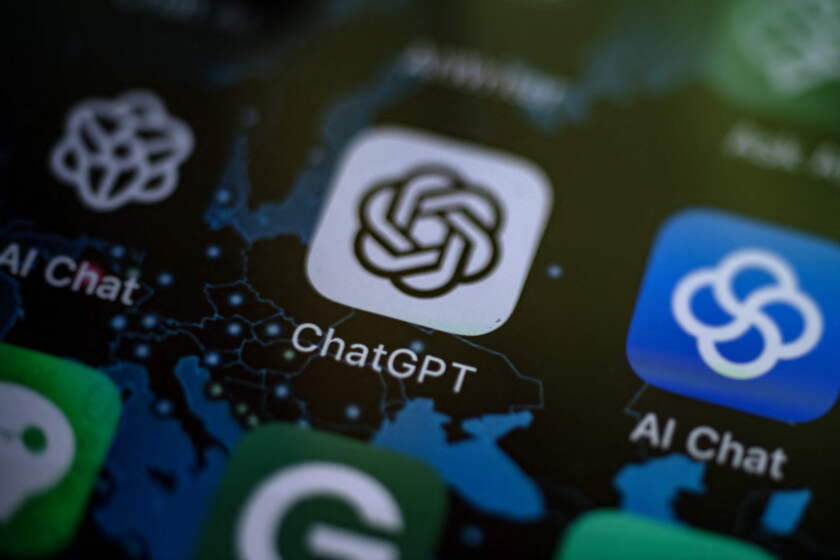 The AI app ChatGPT surrounded by other AI apps on a smartphone.