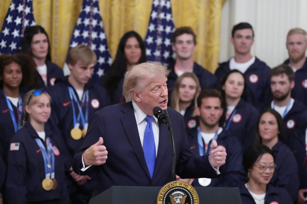 Trump celebrates US Winter Olympians and Paralympians at the White House Trump celebrates US Winter Olympians and Paralympians at the White House