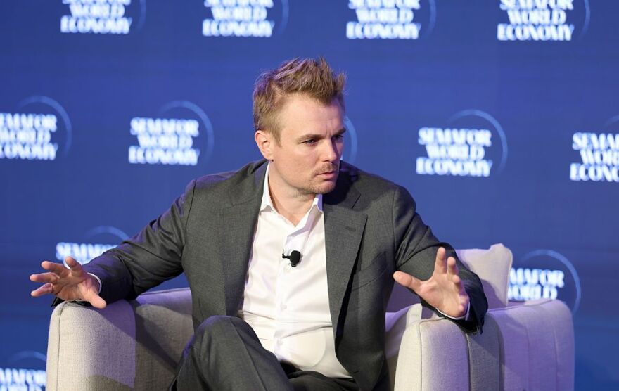 Phillip Buckendorf, the CEO and co-founder of Air Space Intelligence, speaking at a conference in Washington, D.C. earlier this year.