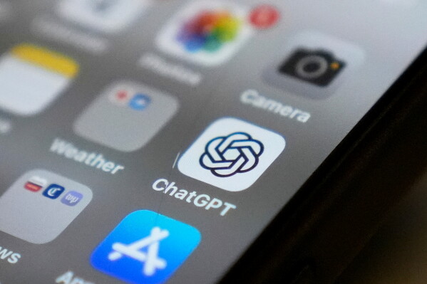 The Chat GPT app icon is seen on a smartphone screen, Aug. 4, 2025, in Chicago. (AP Photo/Kiichiro Sato, File)