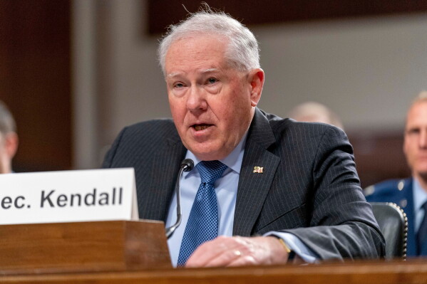 Secretary of the Air Force Frank Kendall speaks during a Senate Armed Services budget hearing on Capitol Hill in Washington, May 2, 2023. (AP Photo/Andrew Harnik, File)