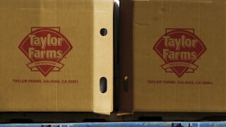 FILE - Taylor Farms boxes are loaded on a field in the town of Doctor Mora, on the central state of Guanajuato, Mexico, March 26, 2008.