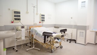 An empty delivery room