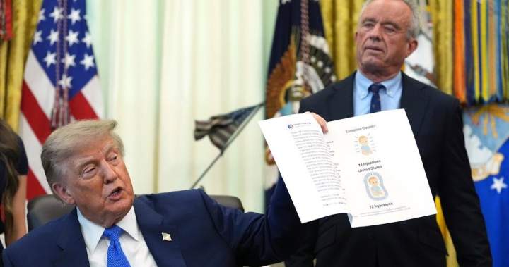 Trump signs order that would space out childhood vaccinations in U.S. – National Trump signs order that would space out childhood vaccinations in U.S. - National
