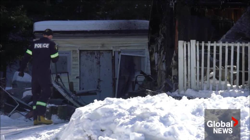 Click to play video: 'Human remains found after house fire in Bancroft: OPP'